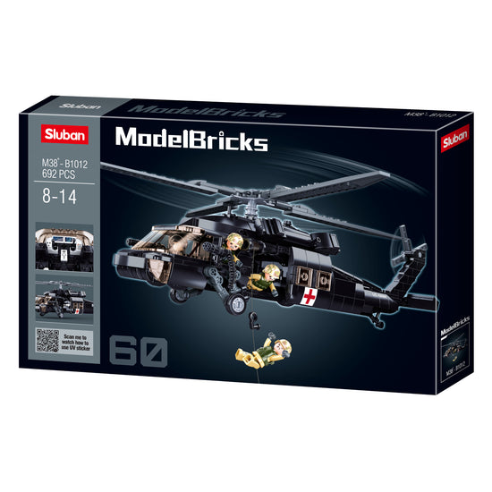 Sluban - Model Bricks - UH 60 Black Hawk - 692pcs