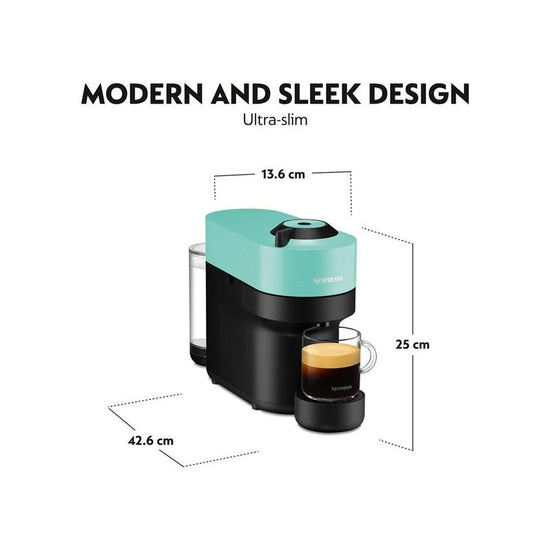 Nespresso Vertuo Pop Coffee Machine Aqua Mint GCV2-ZA-AQ-NET