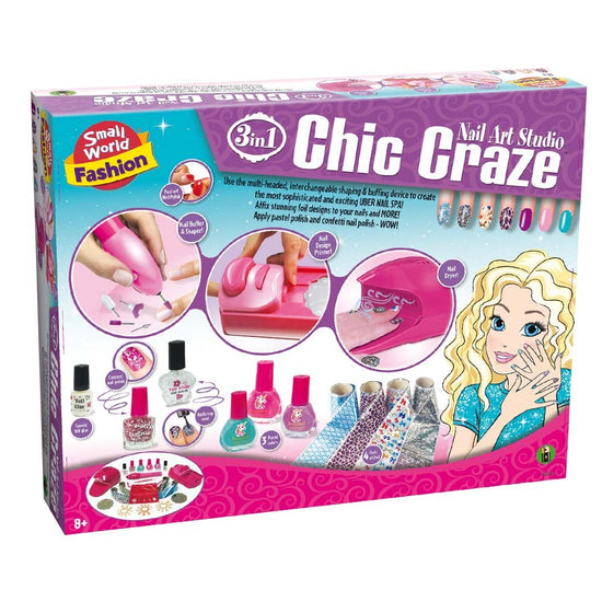 Small World Toys - 3-in-1 Chic Craze Nail Art Studio
