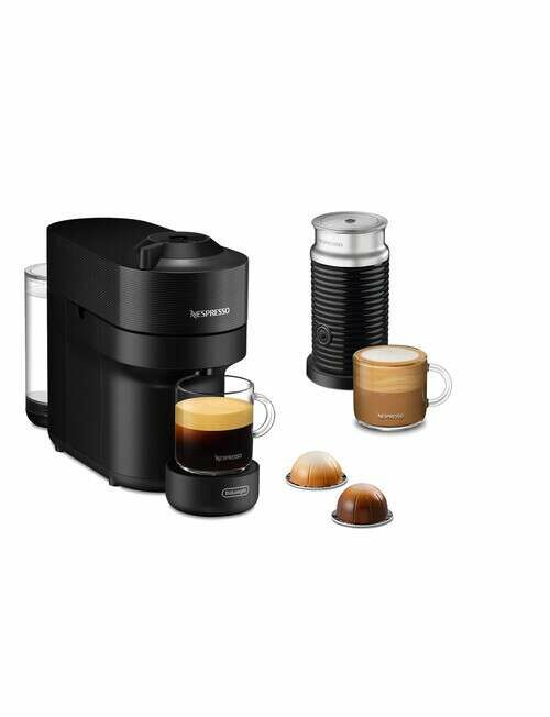 Nespresso Vertuo Pop Coffee Machine With Aeroccino Milk Frother Bundle - Liquorice Black - 90009320