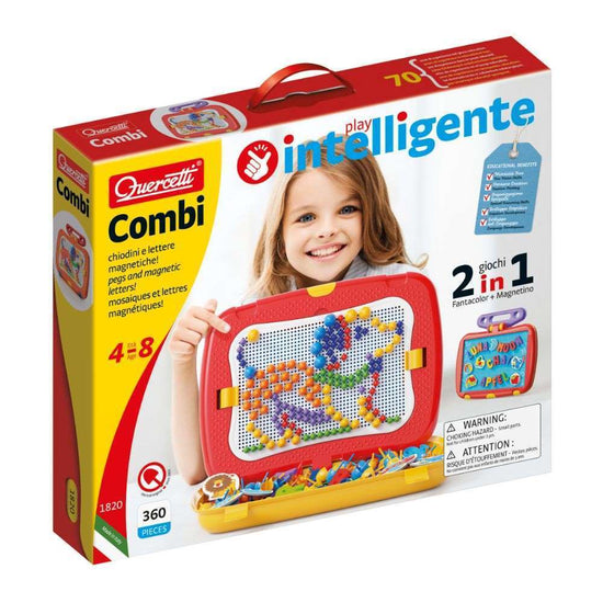 Quercetti - Peg Board & Whiteboard Combi Set