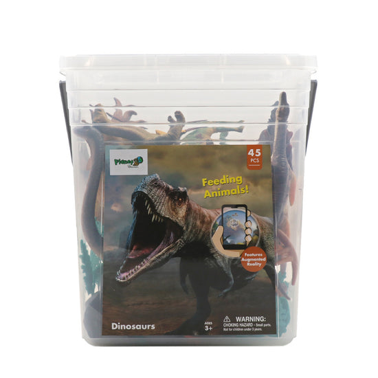 Planet Greenbean - Dinosaur Playset - 45pcs in Bucket