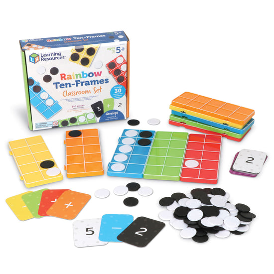 Learning Resources - Rainbow Ten-Frames Classroom Set