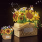 Cogo - Building Block Set - Sunflower Basket with Fairy Lights - 1295 Pieces