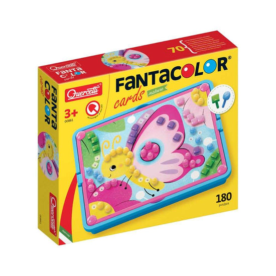 Quercetti - FantaColor Peg Board Set with Activity Cards: Nature