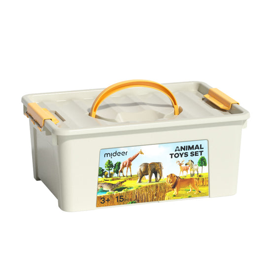 Mideer - Wild Animal Playset - 15 Pieces