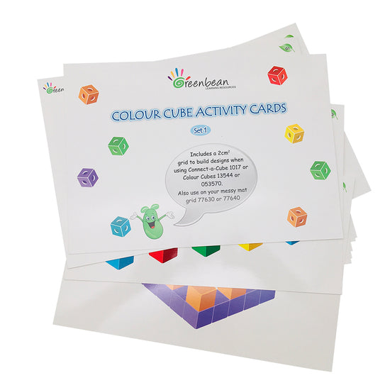 Greenbean - Activity Cards Connect A Cube Set 1