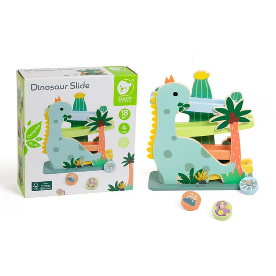 Classic World - Dinosaur Slide - Wooden Activity Toy