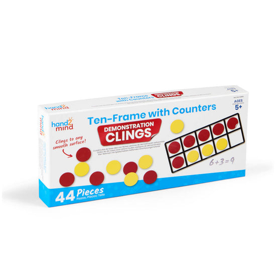 Greenbean Mathematics - Ten Frames With Counters Demonstration Clings: 44 Pieces