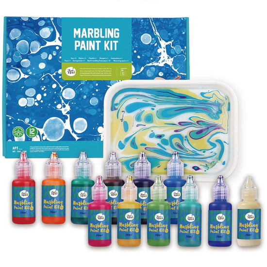 Jar Melﾃｳ - Marbling Paint Kit - 12 Colours
