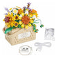 Cogo - Building Block Set - Sunflower Basket with Fairy Lights - 1295 Pieces
