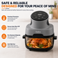 Feelive Crispy Dual Glass Digital Air Fryer 4L + 1.5L | 1500W | 4-in-1 Healthy Oil-Free Cooking AF534T