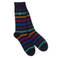 Swole Panda Bamboo Socks Black & Double Fine Striped