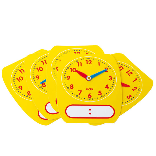 EDX Education - Clock - Write & Wipe - Student 12Hr - 5pcs