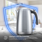 Riva Stainless Steel Kettle 1.7L Brushed Silver RVSK001