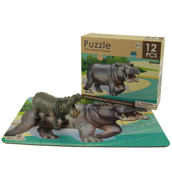 National Geographic - Puzzle - Hippo - 12pcs with Toy