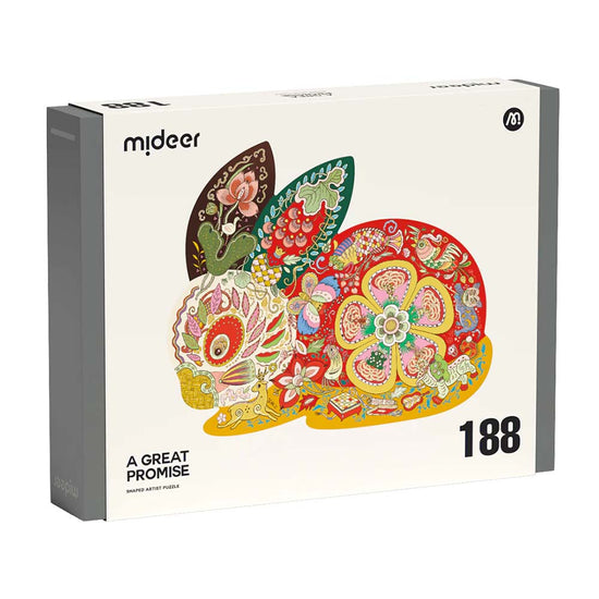 Mideer - Arist Shaped 188 Piece Puzzle Rabbit