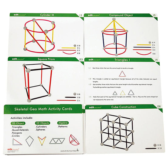 EDX Education - Activity Cards - Skeletal Geo -20pcs
