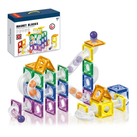 Cogo - Magnetic Tiles with Track Ball - 84 Pieces