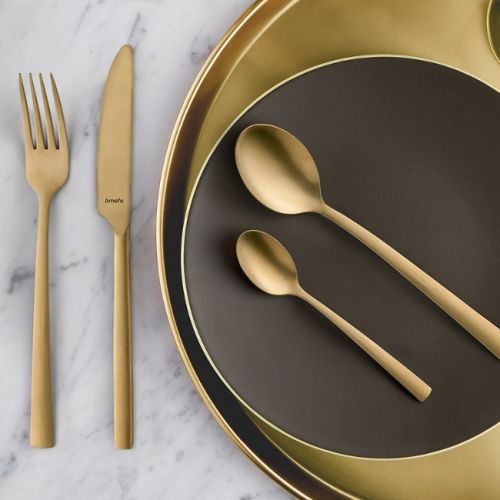 Amefa Manille Gold Cutlery Set, 16pc 9035VUVG17B78