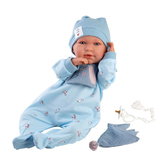 Llorens - Baby Boy Doll with Crying Mechanism, Clothing & Accessories: Mimo - 42cm