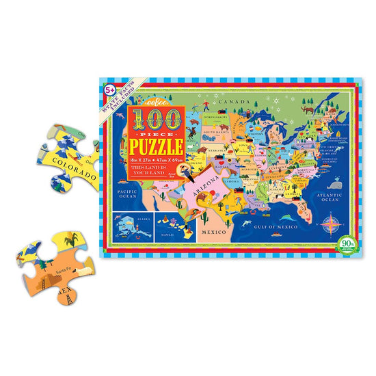 eeBoo - This Land Is Your Land 100 Piece