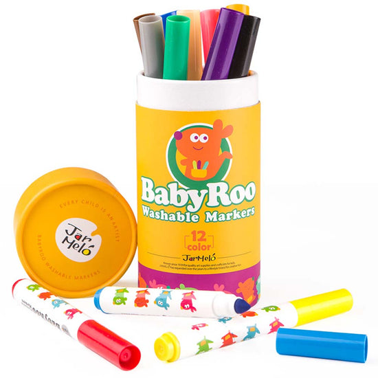 Jar Melﾃｳ - Markers Washable Baby Roo - 12 Colours