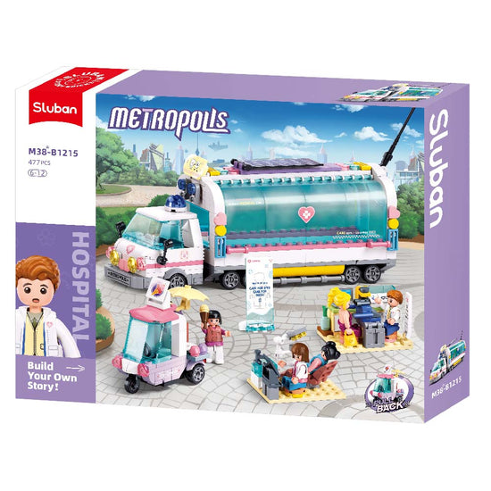 Sluban - Metropolis Pull Back - Mobile Nursing Car - 277 Pieces