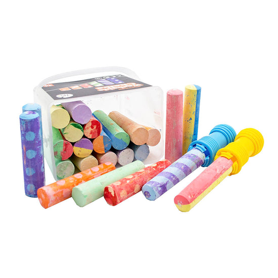 Jar Melﾃｳ - Sidewalk Chalk Washable - 24 Colour Kit