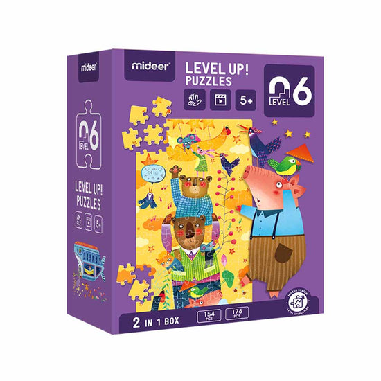 Mideer - Level Up Puzzles - 2-in-1 - Level 6 Imagine The World
