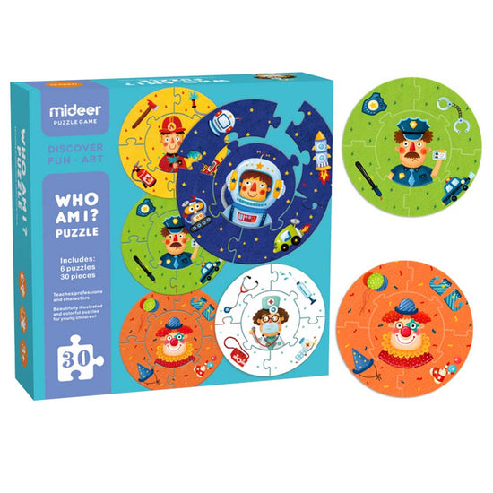 Mideer - Round Puzzle - Who am I? - Mulipack 5pc ea - 30pc