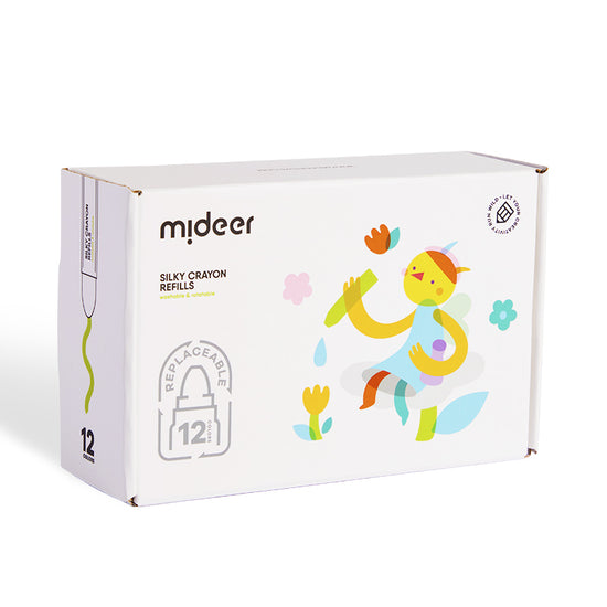 Mideer - Silky Crayons Refills - 12 Colours