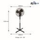 Alva 40cm Plastic Telescopic Pedestal Fan (Black) ACS200