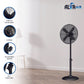 Alva 40cm Metal Telescopic Pedestal Fan 1.2M Tall (Matte Black) ACS201B