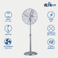 Alva 40cm Chrome Telescopic Pedestal Fan 1.2M Tall (Silver) ACS201