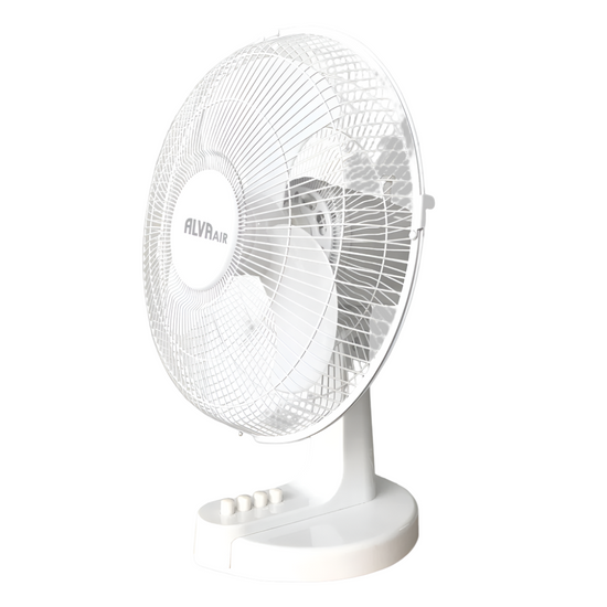 Alva 30cm Plastic Desk Fan (White) ACS205