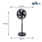Alva 40cm Drum Telescopic Pedestal Fan (Matte Black) ACS207
