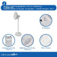 Alva 30cm Rechargeable 110cm Tall Pedestal Fan (Battery Backup) ACS401