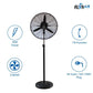 Alva 50cm Industrial Pedestal Fan Metal Telescopic (Matt Black) ACS600
