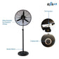 Alva 50cm Industrial Pedestal Fan Metal Telescopic (Matt Black) ACS600