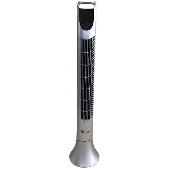 Alva 92cm Plastic Tower Fan (Silver) With Remote ACS206