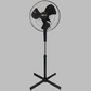 Alva 40cm Plastic Telescopic Pedestal Fan (Black) ACS200