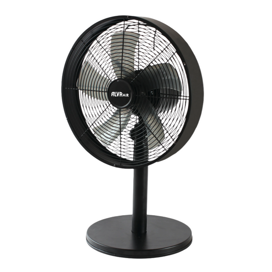 Alva 30cm Drum Desk Fan (Matte Black) ACS212
