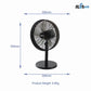 Alva 30cm Drum Desk Fan (Matte Black) ACS212