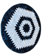 Black and White Nguni Cow Hide Designer Rug/Carpet