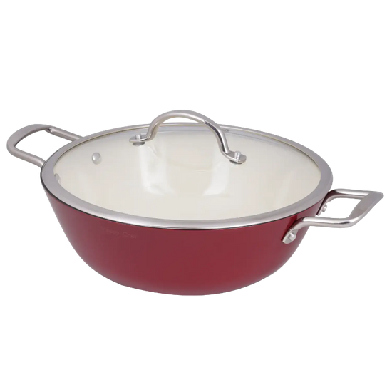 Snappy Chef 30cm Superlight Round Casserole, Red CIRC030