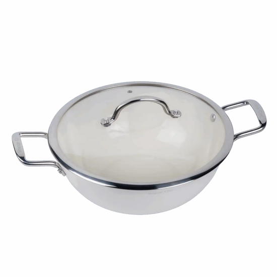 Snappy Chef 30cm Superlight Round Casserole, White CIRC031