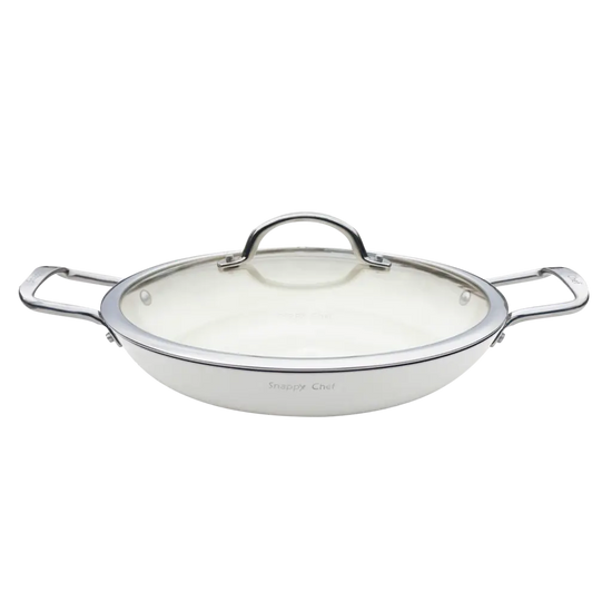 Snappy Chef Superlight Cast Iron Combo, White SCSW003