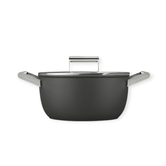 Smeg Non-Stick Casserole Dish Cookware Black 24cm CKFC2411BLM