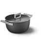 Smeg Non-Stick Casserole Dish Cookware Black 24cm CKFC2411BLM